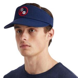 G/FORE “NeverWorn” Golf Visor Cap Men’s Circle Gs Logo-embroidered Navy Blue